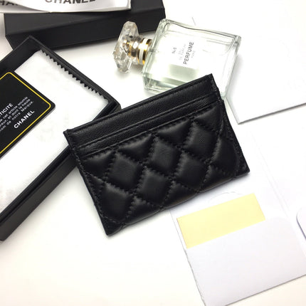 CC BOY CARD HOLDER 11.2 BLACK CALFSKIN GOLD ICON