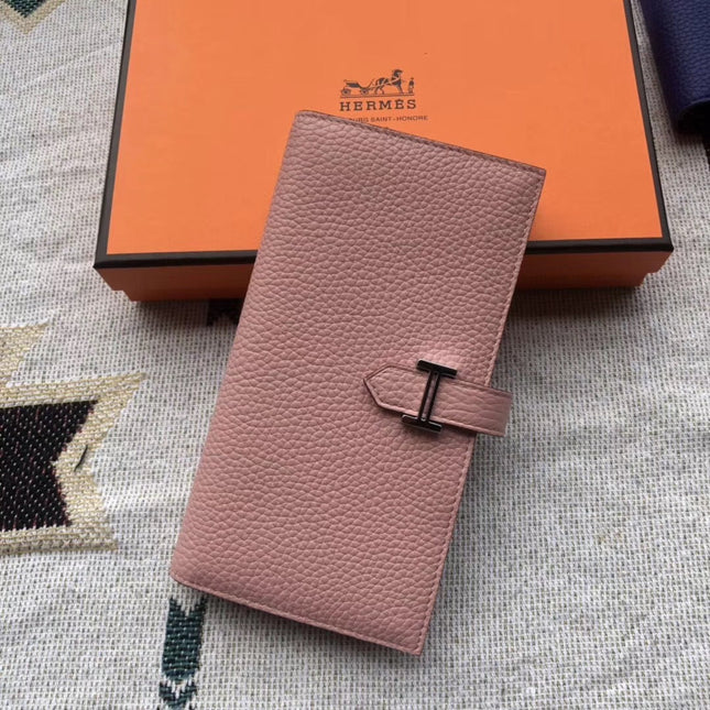 BEARN LONG 17 WALLET IN CREPE PINK EPSOM LEATHER