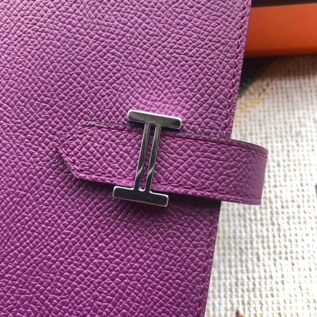 BEARN LONG 17 WALLET IN VIOLET PURPLE EPSOM LEATHER