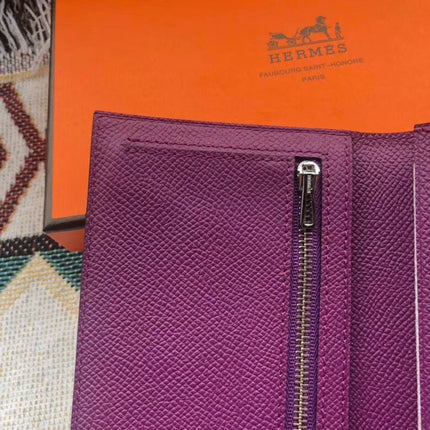 BEARN LONG 17 WALLET IN VIOLET PURPLE EPSOM LEATHER
