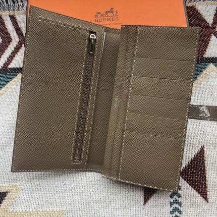 BEARN LONG 17 WALLET IN COFFEE BROWN EPSOM LEATHER