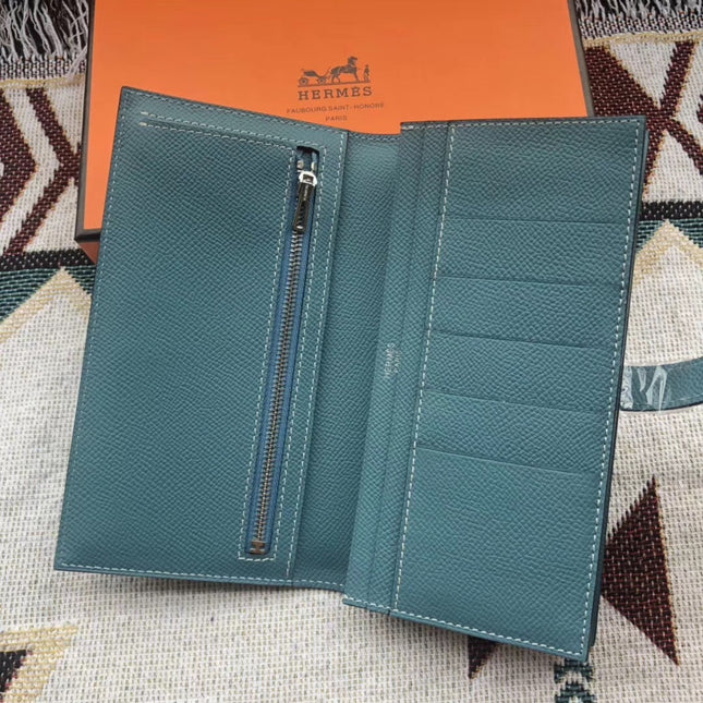 BEARN LONG 17 WALLET IN PINE GREEN EPSOM LEATHER