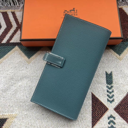 BEARN LONG 17 WALLET IN PINE GREEN EPSOM LEATHER