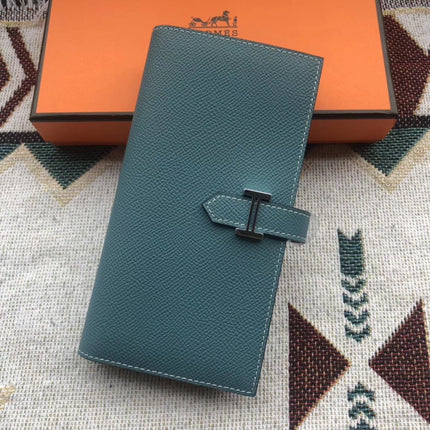 BEARN LONG 17 WALLET IN PINE GREEN EPSOM LEATHER