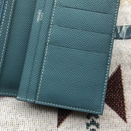 BEARN LONG 17 WALLET IN PINE GREEN EPSOM LEATHER