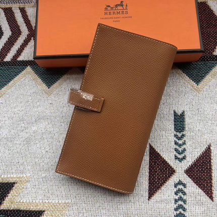 BEARN LONG 17 WALLET IN BRONZE BROWN EPSOM LEATHER