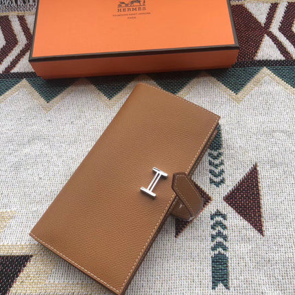 BEARN LONG 17 WALLET IN BRONZE BROWN EPSOM LEATHER