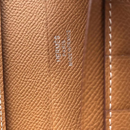 BEARN LONG 17 WALLET IN BRONZE BROWN EPSOM LEATHER