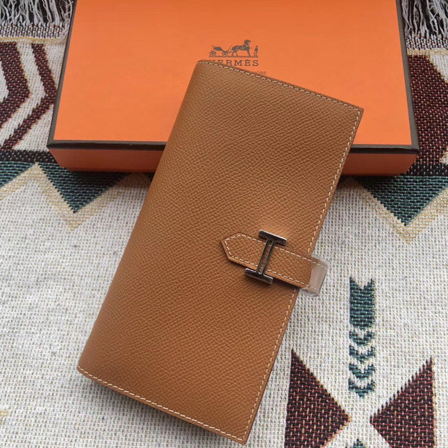 BEARN LONG 17 WALLET IN BRONZE BROWN EPSOM LEATHER