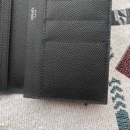 BEARN LONG 17 WALLET IN BLACK EPSOM LEATHER