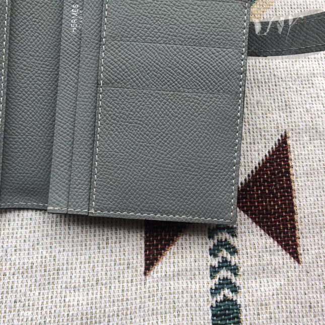 BEARN LONG 17 WALLET IN SHADOW GRAY EPSOM LEATHER