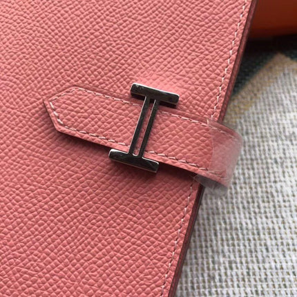 BEARN LONG 17 WALLET IN SALMON PINK EPSOM LEATHER