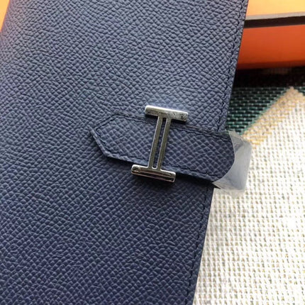 BEARN LONG 17 WALLET IN PRUSSIAN BLUE EPSOM LEATHER