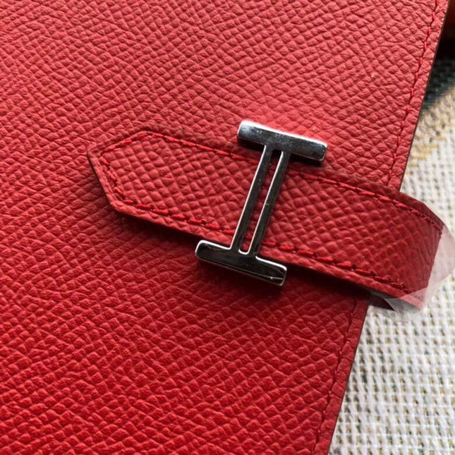 BEARN LONG 17 WALLET IN RUBY RED EPSOM LEATHER