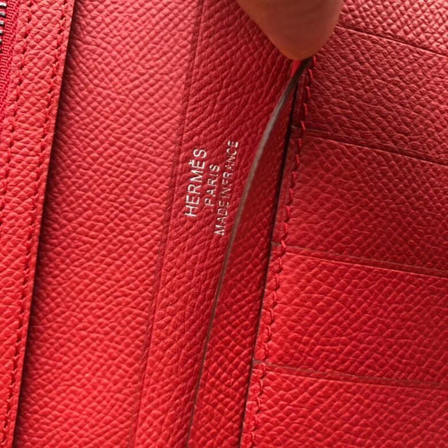 BEARN LONG 17 WALLET IN RUBY RED EPSOM LEATHER