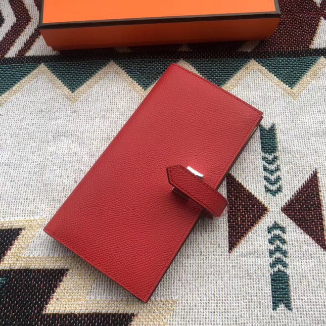 BEARN LONG 17 WALLET IN RUBY RED EPSOM LEATHER
