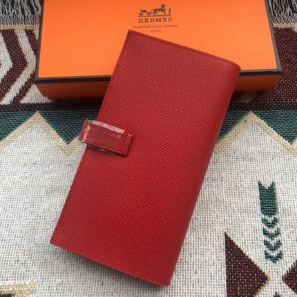 BEARN LONG 17 WALLET IN RUBY RED EPSOM LEATHER