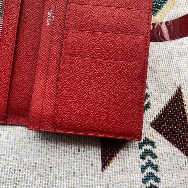 BEARN LONG 17 WALLET IN RUBY RED EPSOM LEATHER