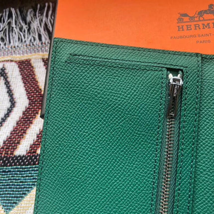 BEARN LONG 17 WALLET IN FOREST GREEN EPSOM LEATHER
