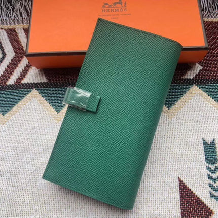 BEARN LONG 17 WALLET IN FOREST GREEN EPSOM LEATHER