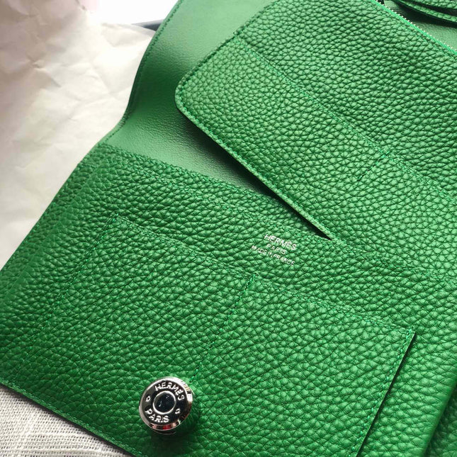 HM Dogon Wallet 20 Green Togo Shw