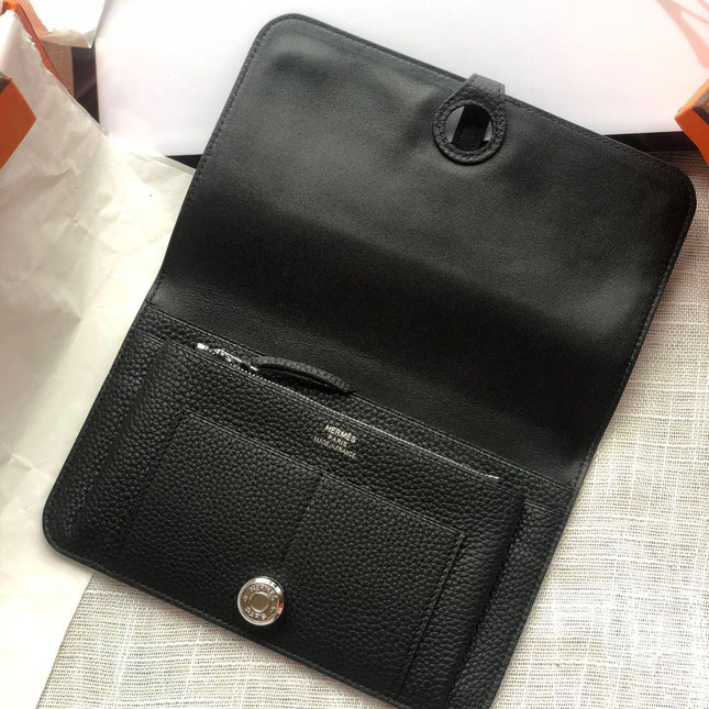 HM Dogon Wallet 20 Black Togo Shw