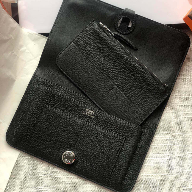 HM Dogon Wallet 20 Black Togo Shw