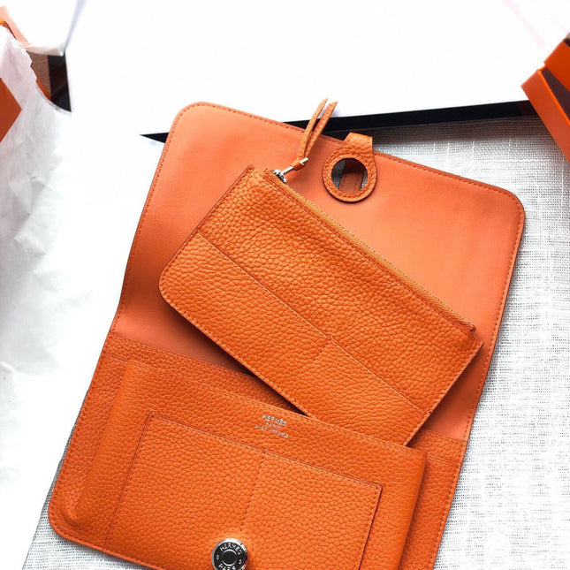 HM Dogon Wallet 20 Orange Togo Shw