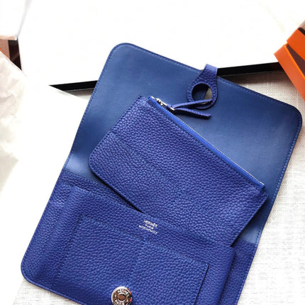 HM DOGON WALLET 20 AZURE CALFSKIN