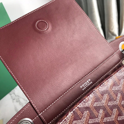 ROUETTE PM TOTE BAG 30 IN BURGUNDY RED CANVAS