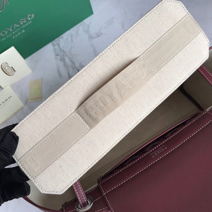 ROUETTE PM TOTE BAG 30 IN BURGUNDY RED CANVAS