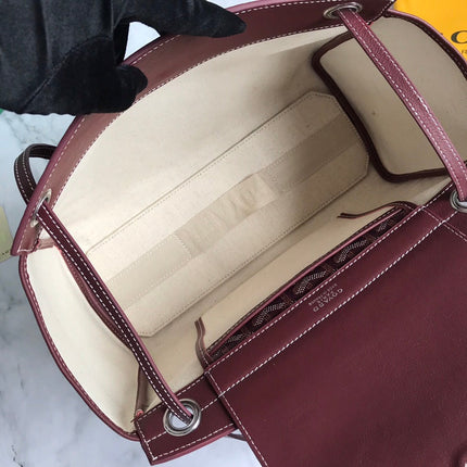ROUETTE PM TOTE BAG 30 IN BURGUNDY RED CANVAS