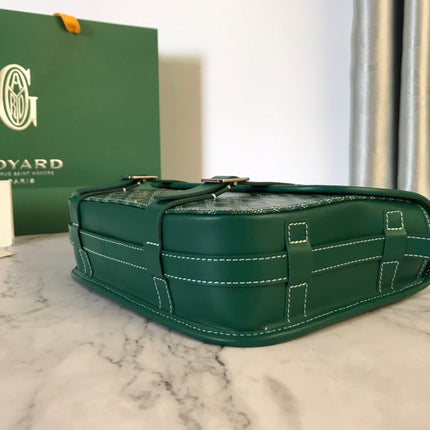 BELVEDERE II BAG 28 IN GREEN GOYARDINE CANVAS