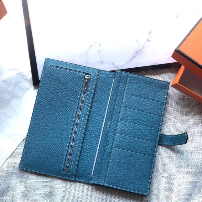 BEARN LONG 17 WALLET IN CLASSIC BLUE EPSOM LEATHER