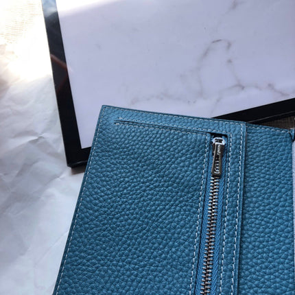 BEARN LONG 17 WALLET IN CLASSIC BLUE EPSOM LEATHER