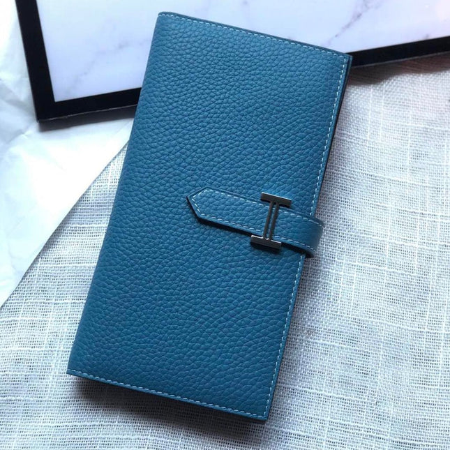 BEARN LONG 17 WALLET IN CLASSIC BLUE EPSOM LEATHER