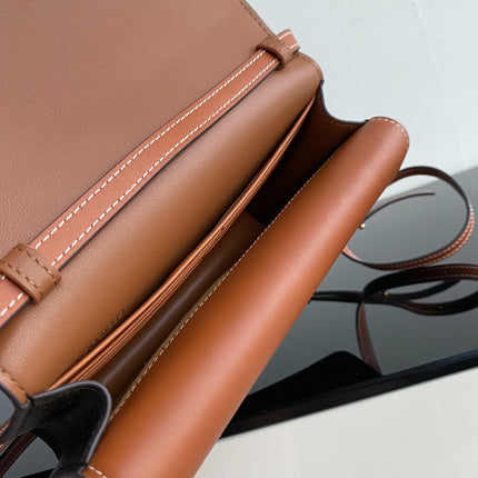 TRIPHOME 20 DOUBLE LAYER MONOGRAM BLACK PATTERN CALFSKIN BAG