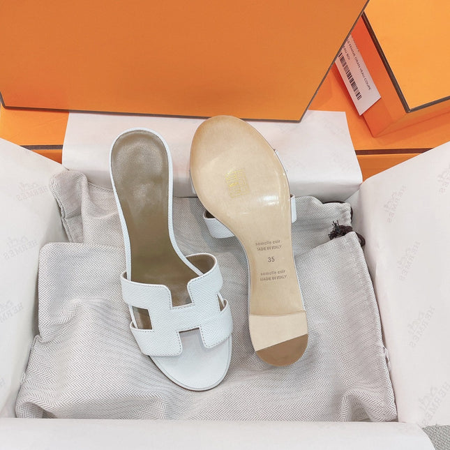 0asis Sandal Epsom Calfskin White