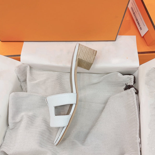 0asis Sandal Epsom Calfskin White