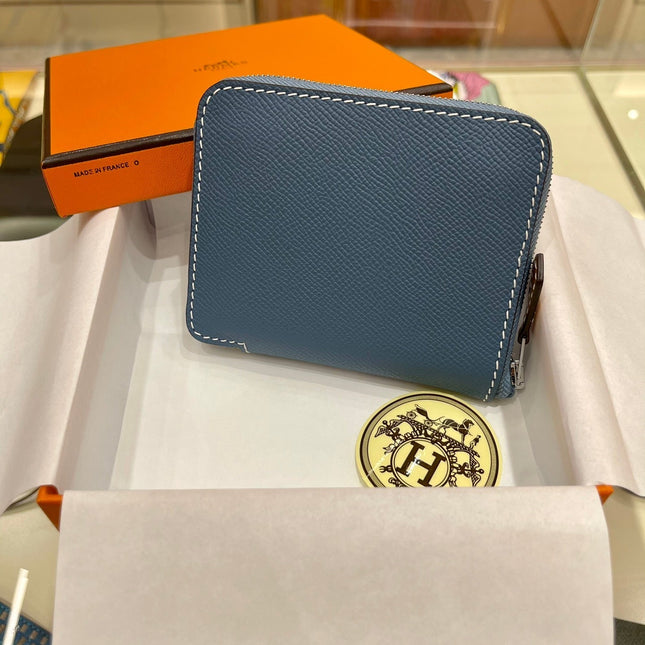 HM Compact Wallet 11.5 Navy Blue Epsom