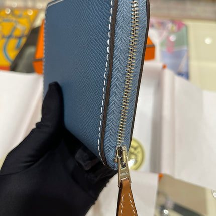 HM Compact Wallet 11.5 Navy Blue Epsom