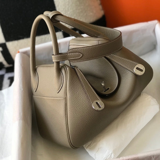 HM LINDY 30 BAG KHAKI CALFSKIN