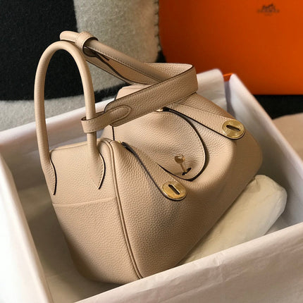 HM LINDY 30 BAG BEIGE CALFSKIN