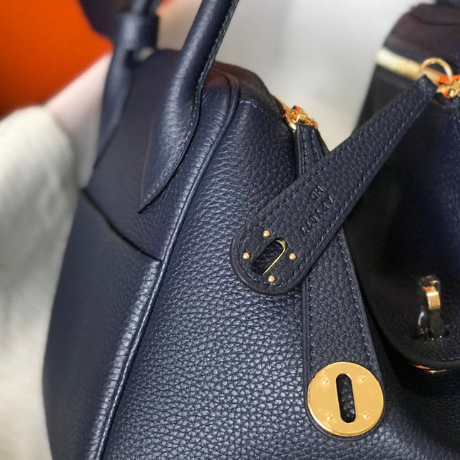HM LINDY 26 BAG NAVY CALFSKIN