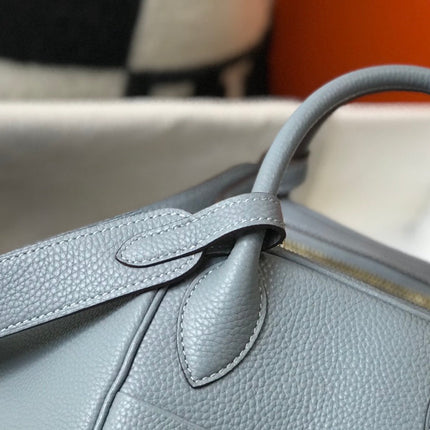 HM LINDY 30 BAG TEMPERED GRAY CALFSKIN
