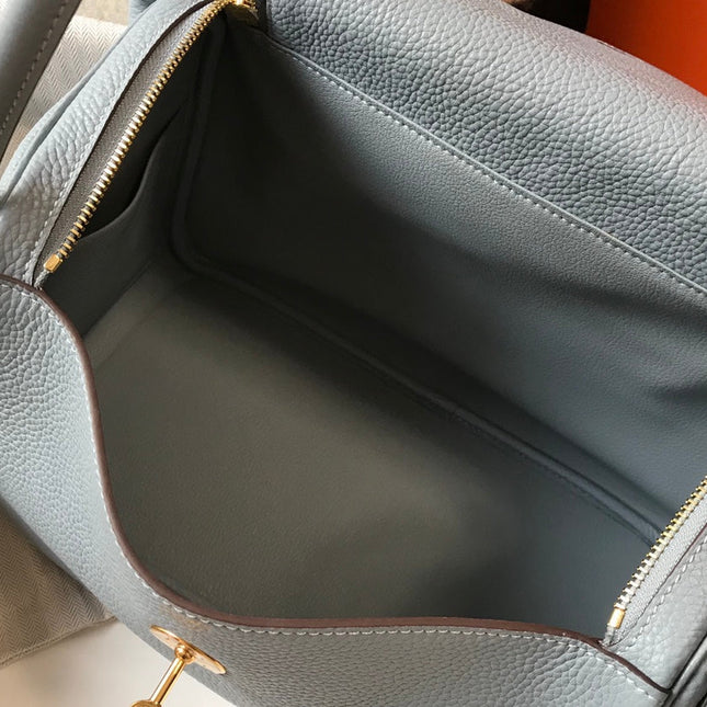 HM LINDY 30 BAG TEMPERED GRAY CALFSKIN