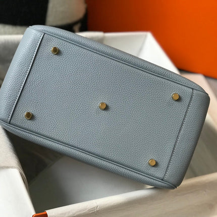 HM LINDY 30 BAG TEMPERED GRAY CALFSKIN