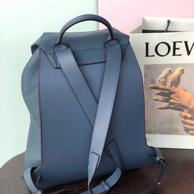 LOEWE FLAMENCO BACKPACK 31 IN NAVY BLUE CALFSKIN