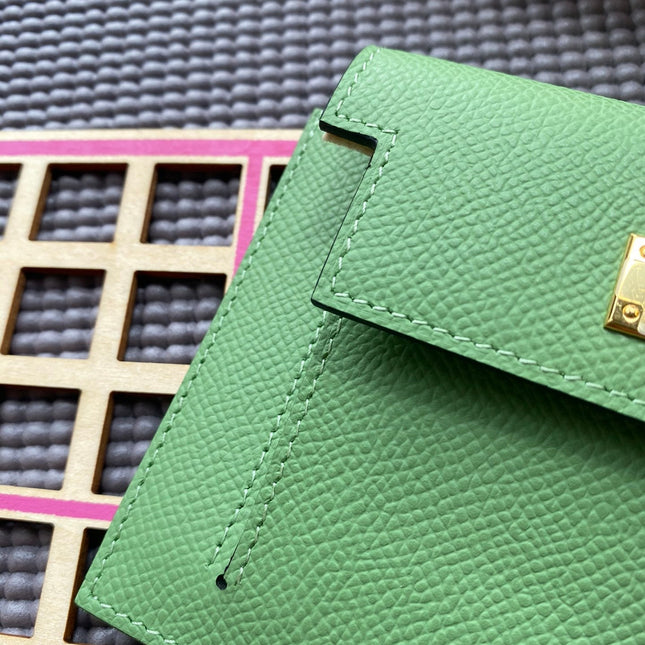 HM Kelly Pocket 13.5 Green Epsom Ghw