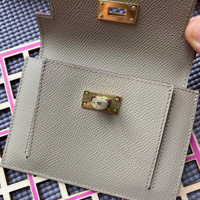 HM Kelly Pocket 13.5 Light Brown Epsom Ghw